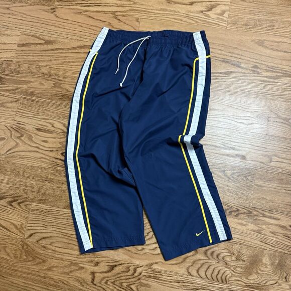 Vintage Y2K Youth XL 16-18 Nike Track Pants Sweatpants Blue Yellow White - Picture 1 of 16